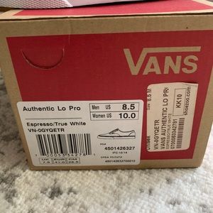 Authentic low pro espresso/true white